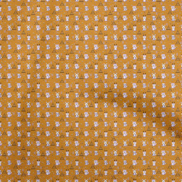oneOone Polyester Spandex Orange Fabric Asian Theme Japanese Craft Projects Decor Fabric Printed By The Yard 56 Inch Wide