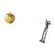 thumbnail image 5 of Figura de resina moderna, escultura artística de fruta y golfista, estatua para mesa, estantería, comedor, dormitorio, oficina, estante, palo de golf., 5 of 8