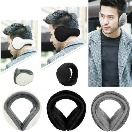 Winter Ear Muffs-Allcaca Winter Knitted Ear Muffs Ear Warmers - Behind The Head Style Winter Earmuffs for Men & (Best Behind The Head Ear Warmers)