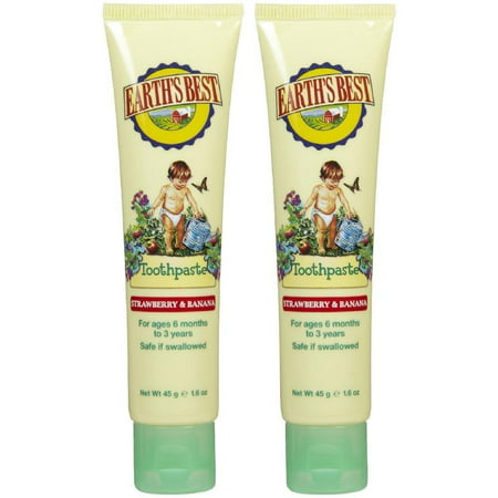 Earth's Best by Jason Toothpaste & Gum Brush, 2 pk, For children 6 months to 3 years. By Earths