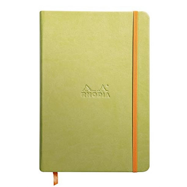 Cuaderno Web Rhodia Rhodiarama A5, 5.5 in x 8.25, Línea - Anís