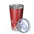 thumbnail image 2 of 16oz Tumblers Red Christmas Snowflake Pattern Stainless Steel Vacuum Insulated Double Wall Travel Tumbler Cups Mug with Lid and Straw,Cleaning Brush for Coffee,Tea, 2 of 4