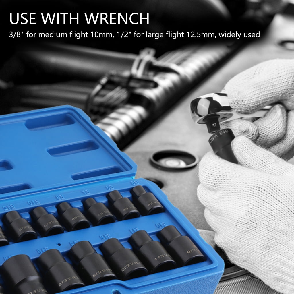 PatungKu 1/2'' 3/8'' Drive Power Reinforced Nut Driver Drill Bit Impact Socket Adapter
