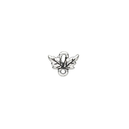 

Link TierraCast antique silver-plated pewter (tin-based alloy) 11x6mm 2-sided leaf. Sold per pkg of 5.