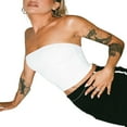 thumbnail image 3 of Women Tube Top  Strapless Backless Solid Slim Fit Summer Ladies Vest for Club Party, 3 of 7