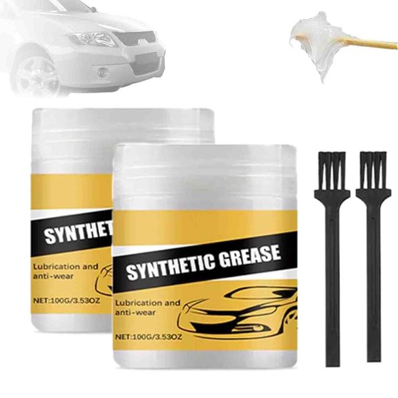 Heavy-Duty Car Care Grease, Synthetic Grease for Car Cares, Multi-Purpose Cars Cares Lubricating, Greases Lubricant for Cars Door, Lubricant Wheel Bearing (2 Set)