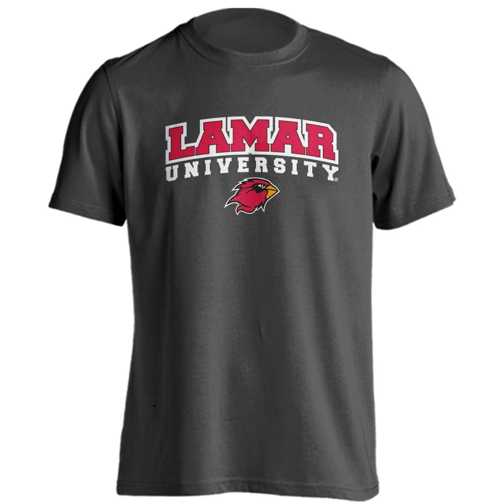 Lamar University Cardinals Classic Arch with Mascot Short Sleeve T