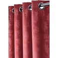 thumbnail image 2 of Sheetsnthings Floral Fannie 54-Inch Wide x 108-Inch Long Panel, Set of 2 Jacquard Thermal Insulated Blackout Curtains, Burgundy-Red, 2 of 5