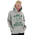 thumbnail image 3 of Single Like My Bicycle Gear Hipster Unisex Plus Fleece Graphic Hoodie Brisco Brands 5X, 3 of 5