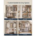 thumbnail image 2 of SONGMICS HOME Closet System, Closet Insert Organizer, 4-8 ft, Adjustable Metal Shelving Unit with 6 Hanging Rods, 6 Shelves, and Hooks, for Pantry Mudroom Garage Basement, Cloud White, 2 of 5