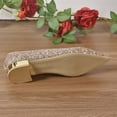 thumbnail image 5 of Miluxas Women's Sequins Closed Pointed Toe Flat Shoes Comfortable Slip On Shiny Bridal Wedding Flats Classic Chunky Heel Party Dress Shoes Rose Gold 6(37), 5 of 9