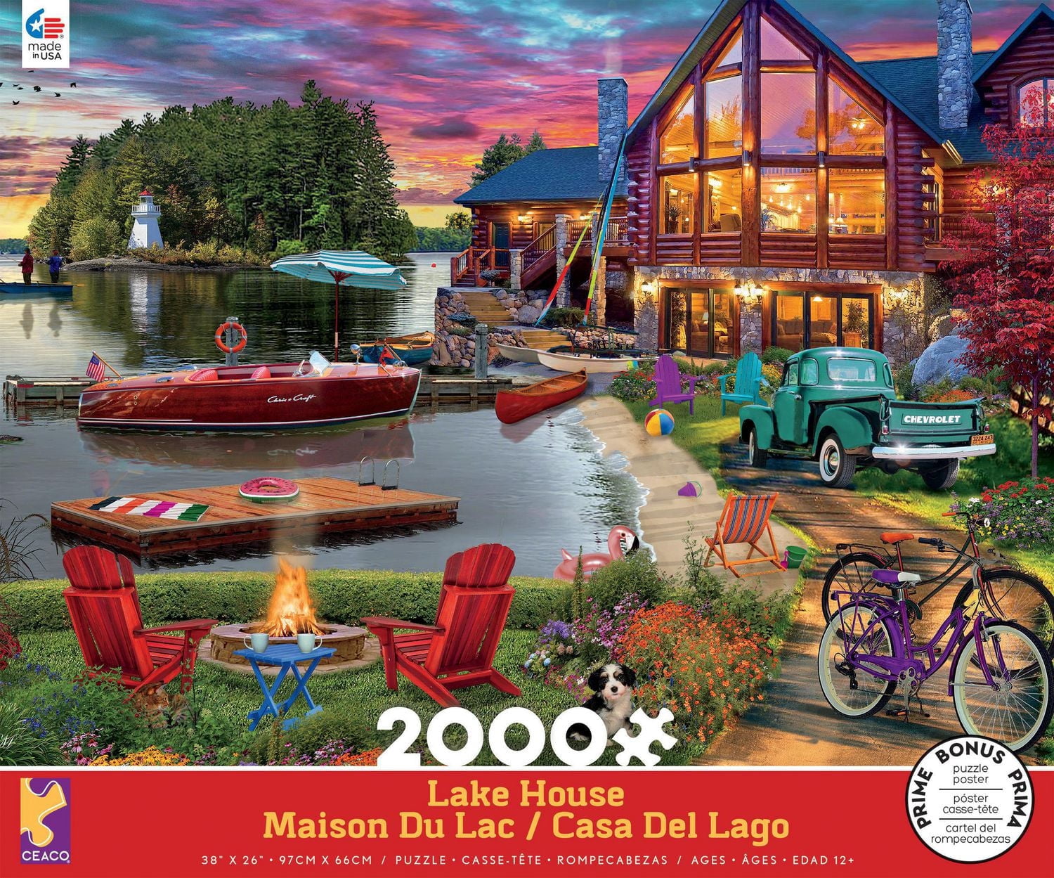 Ceaco 2000-Piece Puzzle Lake House