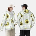 thumbnail image 6 of Daiia Avocado of a Hear UPF 50+ Sun Protection Hoodie Jacket Lightweight Long Sleeve Sun Shirt for Women Men with Pocket Hiking Outdoor-3X-Large, 6 of 9