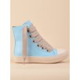 thumbnail image 4 of Women Lace Up Zip Side High Top Skate Shoes, Sporty Outdoor Sneakers, 4 of 4