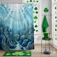 thumbnail image 5 of Shower Curtain, Underwater World Coral Seaweed Waterproof Shower Curtain Set with Hooks for Bathroom Showers,Stalls and Bathtubs,72x72In Seafloor Ocean Life Fish, 5 of 9