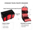thumbnail image 3 of Compact Hanging Travel Toiletry Bag – Fold-Flat Organizer with Multiple Pockets, Water-Repellent Case for Travel & Everyday Use, 3 of 9