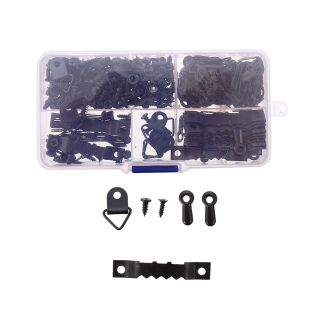 FONDOTIN Black Picture Hanging Kit 550 Pcs Picture Frame Hangers Home Decor Set