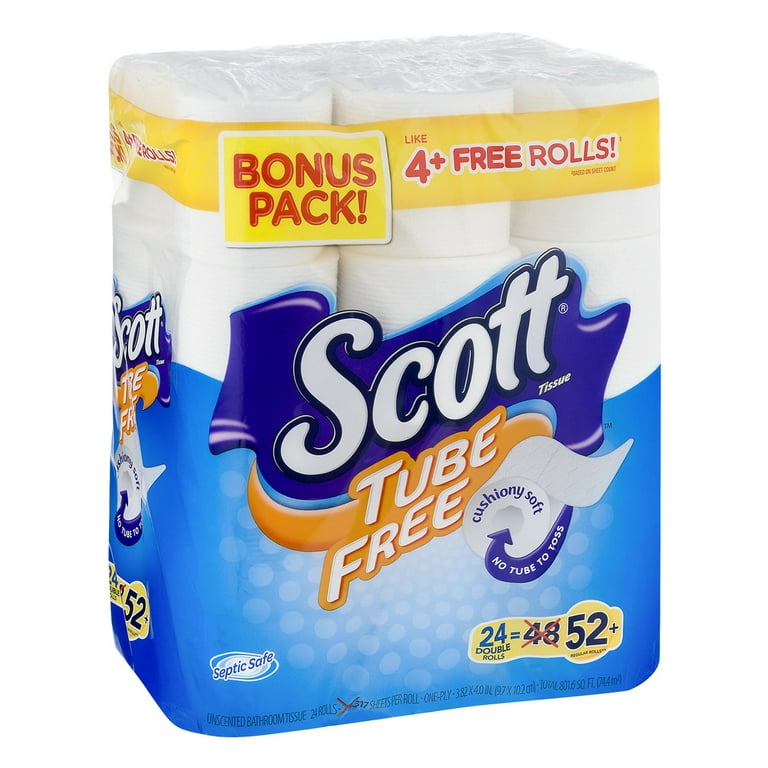 Scott Tube Free Bath Tissue Double Roll - 24 CT 