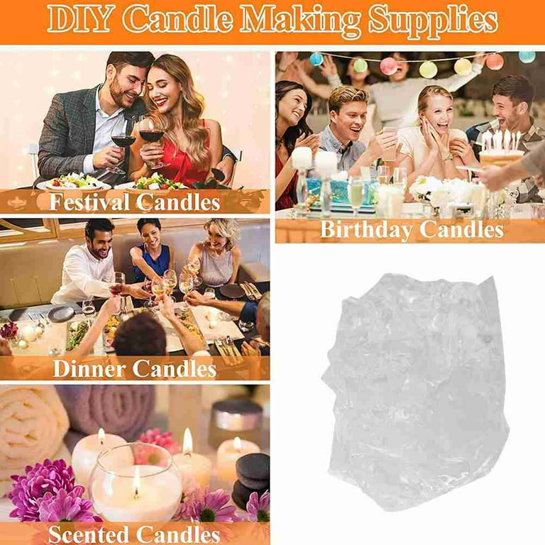 weiyufang Transparent Jelly Wax Candles DIY Candle Making Gel Wax Handmade  Material Crystal Gel Candle for Candle Making and DIY Projects G8I4 