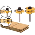 thumbnail image 4 of 1/4 Inch Shank Tongue & Groove Joint Assemble Router Bits T-Slot Milling Cutter for Wood Woodwork Cutting Tools B, 4 of 9