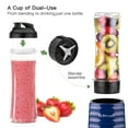 thumbnail image 4 of La Reveuse Smoothies Blender 300 Watt with 18 oz BPA Free Portable Travel Sports Bottle (Navy), 4 of 9