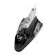 thumbnail image 2 of Luz de energía eólica automática en apariencia de de tiburón, luz de advertencia de alerón de repuesto Adorno de tejado impermeable de Negro shamjiam Luz de energía eólica automática, 2 of 7