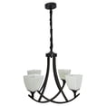 thumbnail image 1 of Lampara Colgante Luz Ideal, Candil Negro 4 Brazos., 1 of 5