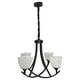 thumbnail image 1 of Lampara Colgante Luz Ideal, Candil Negro 4 Brazos., 1 of 5