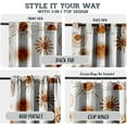thumbnail image 3 of Vargottam Cotton Canvas Curtains - 90" Long Drapes for Tall Windows or Balcony Doors - Set of 2 Panels, 52"x90" - Light Filtering Rod Pocket/Back Tab Drapes, 3-in-1 Hanging - Boho Design (White), 3 of 8