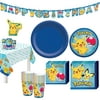 Party City Pokémon Classic Birthday Party Tableware Supplies for 16 Guests, Include Plates, Napkins, and Decorations