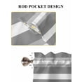 thumbnail image 7 of Grey White Ombre Stripe Bedroom Curtains 63 Inches length, Farmhouse Modern Art Striped Window Treatment Curtain Drapes, Rod Pocket Curtain Panels for Living Room Kitchen, 42"x63", 2 Panels, 7 of 7