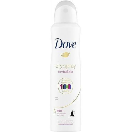 Dove Invisible Dry Spray Antiperspirant Deodorant, Clear Finish 3.8 oz