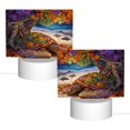 thumbnail image 2 of Haiem Colorful Maple Leaf Beach Turtle Pattern Acrylic Night Light Gift with 3 Color ModesTouch-Sensitive LED Lamp Perfect Gift for Mother's Day, Birthday, or Christmas, 2 of 9