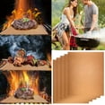 thumbnail image 4 of Oiur Grill Mat for Outdoor BBQ Reusable Baking Mat Heat Resistant Fish Grilling Mat Non-Stick Works on Gas Charcoal Electric Grills Oven Liner ,Black 2pcs, 4 of 8