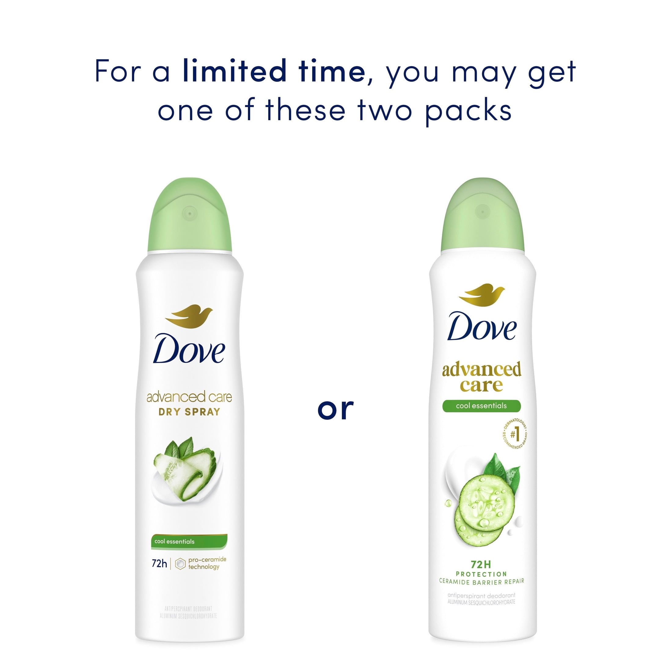 Dove Advanced Care Antiperspirant Deodorant Dry Spray For Helping Your Skin Barrier Repair After Shaving Cool Essentials With Pro Ceramide Technology, 3.8 oz