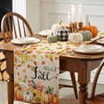 thumbnail image 3 of Hello Fall Cotton Linen Table Runner, Washable Table Runners for Kitchen, Dining Room, Holiday, Home Party Table Decor, 13x48 Inches, 3 of 9