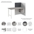 thumbnail image 4 of Scranton & Co Bureau en Bois de 60 Pouces avec Rangement en Blanc/gris, 4 of 7