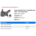 thumbnail image 2 of Front Lower Ball Joint - Compatible with 2006 - 2018 Toyota RAV4 2007 2008 2009 2010 2011 2012 2013 2014 2015 2016 2017, 2 of 2