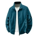 thumbnail image 4 of Evdexr Men's Lightweight Rain Jackets Sun Protection Overcoat Long Sleeve Upf 50+ Fishing Jacket Solid Zip Up Thin Waterproof Collar Windbreaker with Pockets Turquoise 5XL, 4 of 9