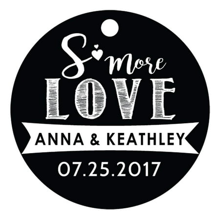 100 PCS More Love Personalized Wedding Favor Gift Paper Tags Custom Made Circle Hang Tags