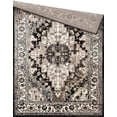 thumbnail image 5 of LBaiet 5' x 7' Black and Beige Traditional Power Loomed Rectangular Area Throw Rug, 5 of 7