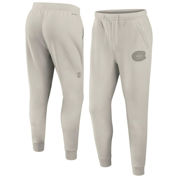 Men's Fanatics  Cream Montreal Canadiens Authentic Pro Road Fleece Sweatpants