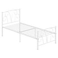 thumbnail image 4 of Yoneston 14" Twin Metal Platform Bed Frame with Creative Headboard,White, 4 of 10