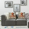 thumbnail image 2 of Acheng Octopus Pillow Cover Retro Coastal Throw Cushion Cover Nautical Decor Rectangular Pillowcase for Couch Sofa  20x20in, 2 of 7