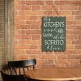 thumbnail image 4 of Wood Sign This Kitchen is Seasoned with Sazon Adobo Sofrito & Love La Cocina The Kitchen Spanish Puerto Rican Kitchen Wall Decor Hanging Sign 8x12 Inch (Green), 4 of 8