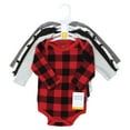thumbnail image 2 of Hudson Baby Infant Boy Thermal Long Sleeve Bodysuits, Buffalo Plaid Moose, 6-9 Months, 2 of 7