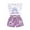 Purple, variant on Happy Town Toddler Girls Clothes Summer Sleeveless Shirt and Shorts 2Pcs Outfit Sets,Sizes 9M-5Y