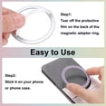 thumbnail image 3 of Uxcell Magnetic Sticker Ring, 2 Pack Universal Magnetic Adapter Ring Metal Sparkle Magnet Wireless Charging Conversion Kit for Mobile Phone Case Wireless Charger (Pink), 3 of 7