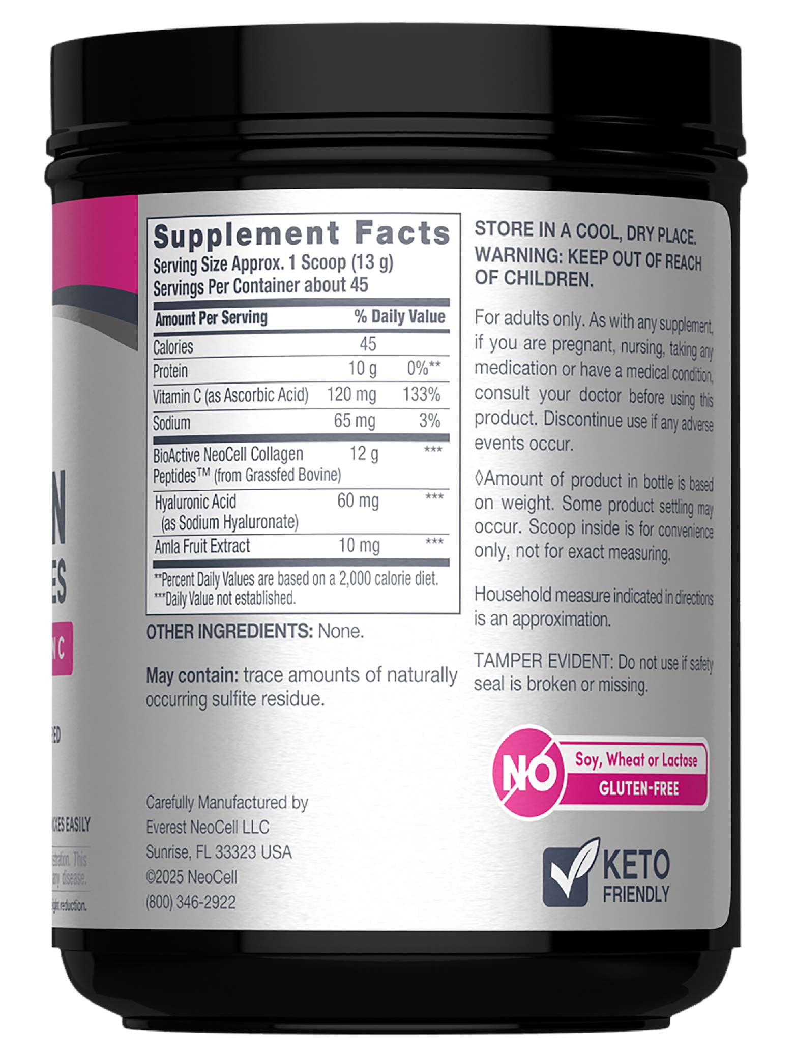 Super Collagen Powder with Vitamin C & Hyaluronic Acid | 12g Collagen per Serving | 20.6 Oz | by NeoCell