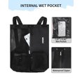 thumbnail image 4 of WANDF Swim Bag Mesh Drawstring Backpack with Wet Pocket for Swimming, Gym, and Workout Gear, 4 of 8